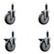 Service Caster 5'' Thermoplastic Rubber Wheel Swivel 1'' Expanding Stem Caster Set 2 Brakes, 4PK SCC-EX20S514-TPRB-2-PLB-2-1 - alternate 1